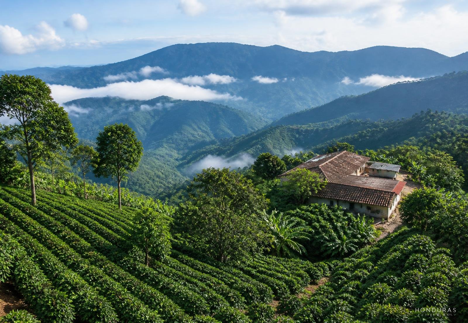 Coffee farm in the mountains